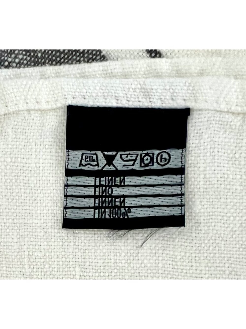 Set Of 5 French Black & White Striped 100% Linen Napkins Stonewash Farmhouse NWT - Picture 8 of 8